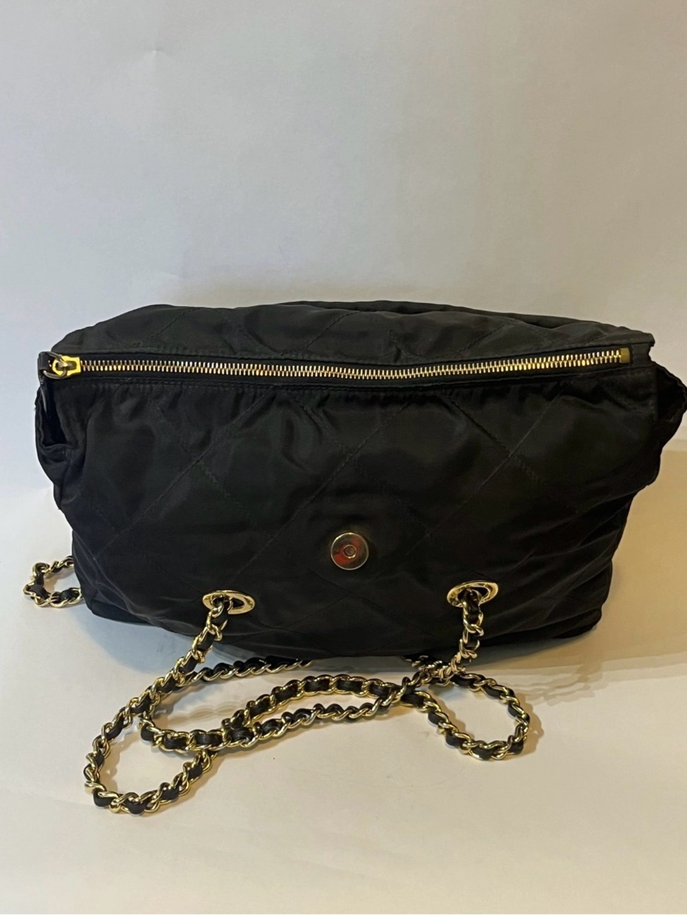 Prada Black Quilted Long Chain Shoulder Bag - Picture 3 of 8